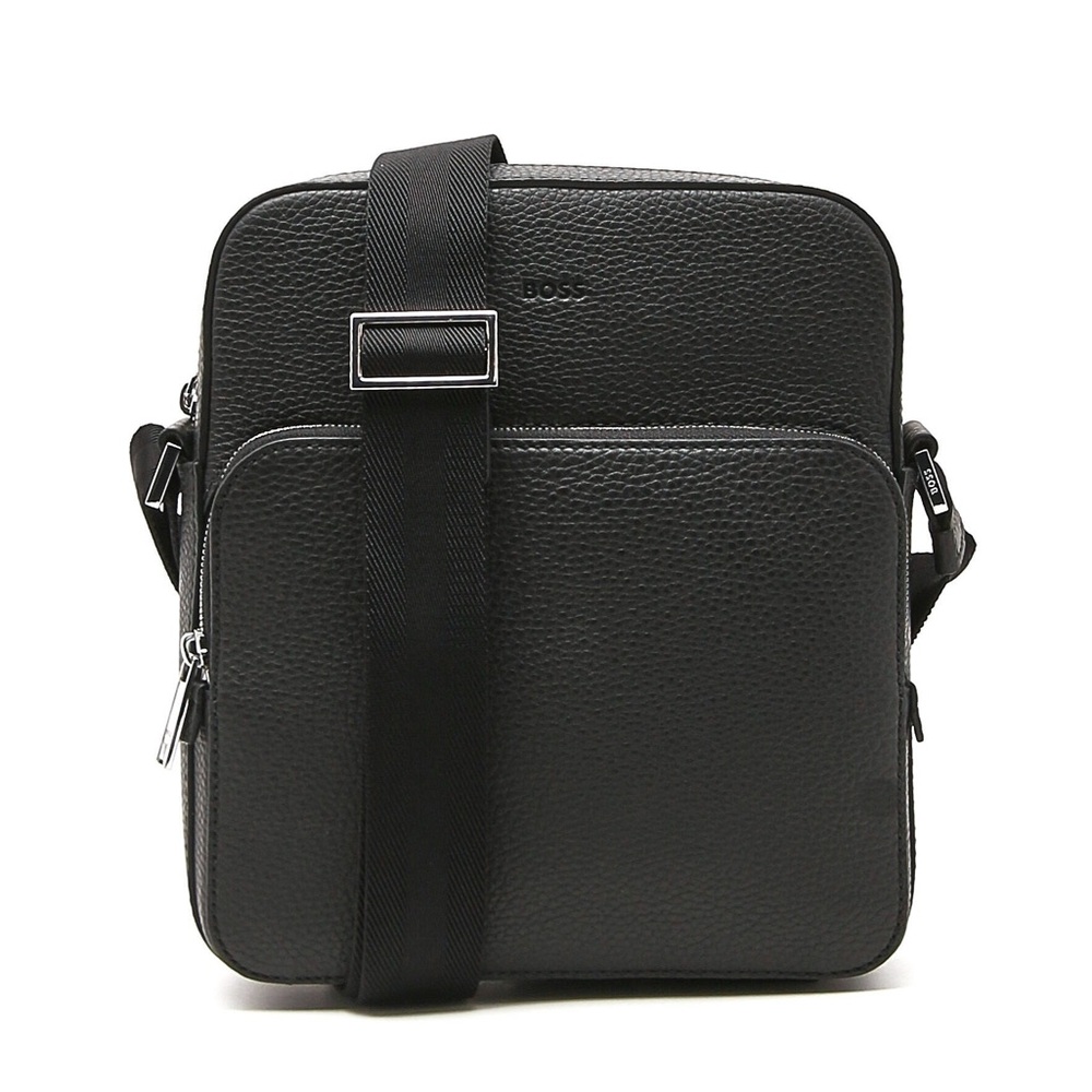 BOSS REPORTER BAG IN NATURAL-GRAIN ITALIAN LEATHER NEW WITH TAGS